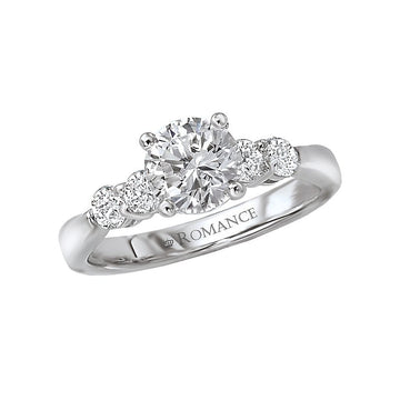Orbelle 14K White Gold Semi-Mount Diamond Ring - Bandora Style