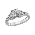 Glemera Bandora 14K White Gold Diamond Engagement Ring