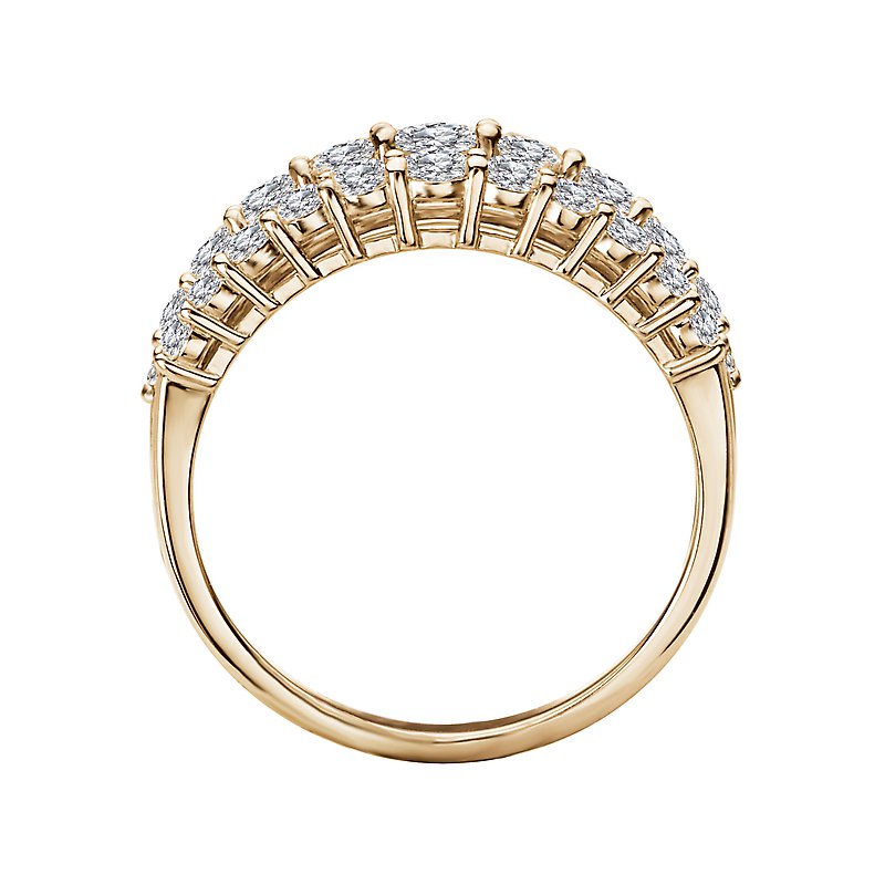 Luxora Classic 14K White Gold Ladies Diamond Fashion Ring