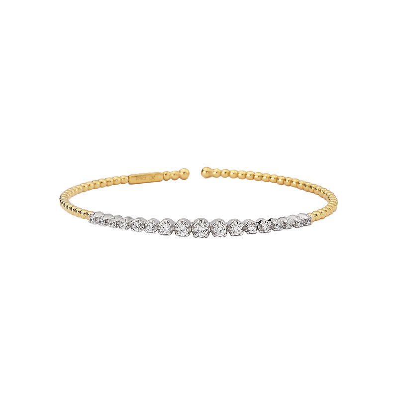 Luxora Lab Grown Diamond Cuff Bracelet in 14kt Yellow Gold