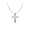 Luxora Diamond Cross Pendant - 14kt White Gold Religious Jewelry
