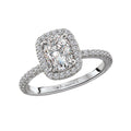Orbelle Oval Halo Semi-Mount Diamond Ring in 14K White Gold