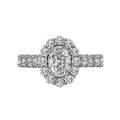 Orbelle Oval Halo Semi-Mount Lab Grown Diamond Ring in 14K White Gold