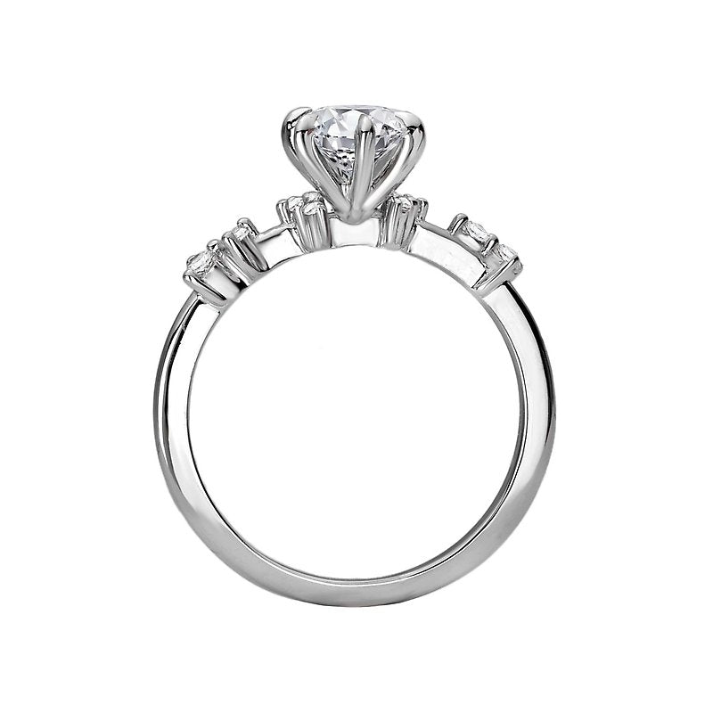 Orbelle 14K White Gold Oval Diamond Engagement Ring
