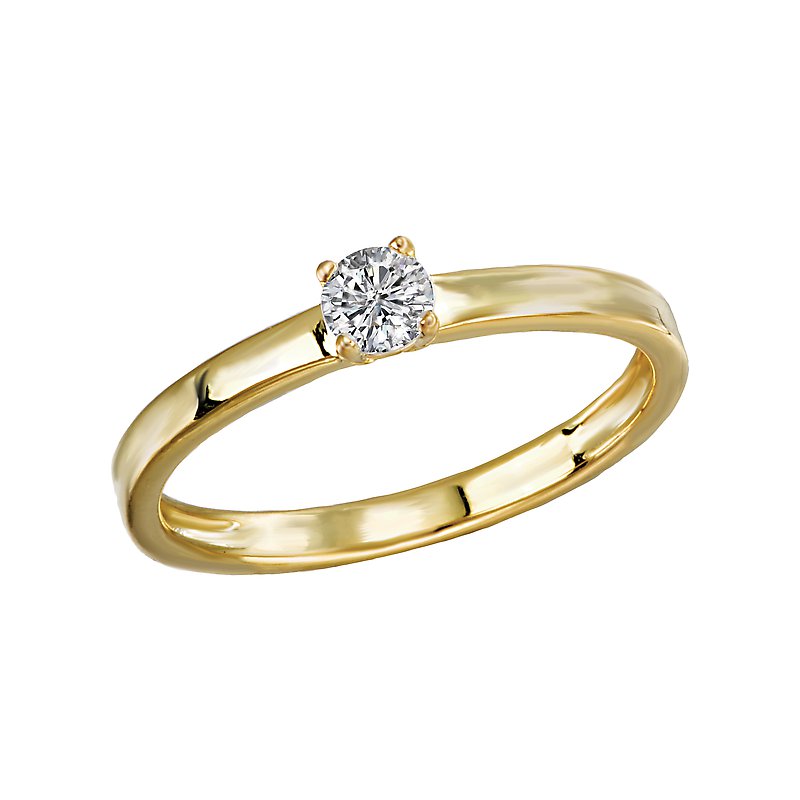 Luxora Classic 14K Yellow Gold Diamond Fashion Ring