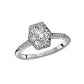 Vintage 14K White Gold Semi-Mount Diamond Engagement Ring