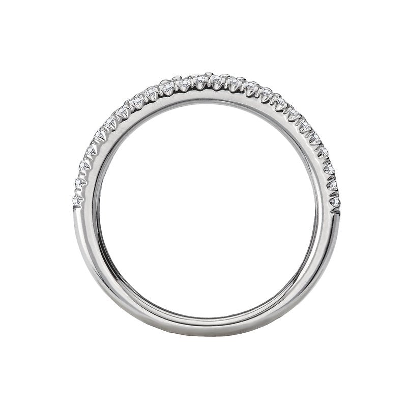 Luxora Four Row Diamond Fashion Ring - 14K White Gold, Round Cut, 1ctw, Size 7