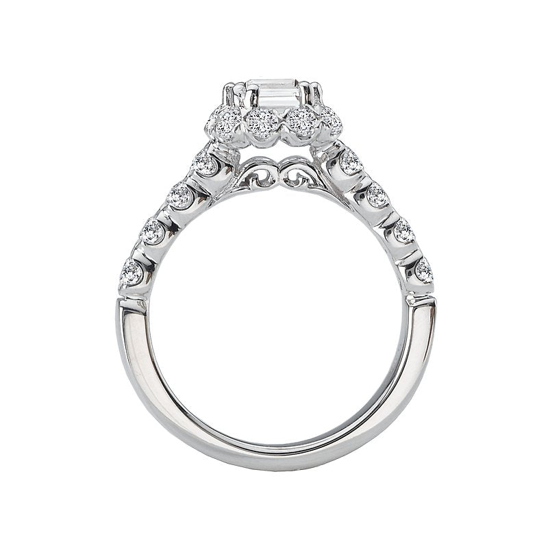 Orbelle Halo Diamond Ring Semi-Mount 14K White Gold
