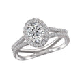 Orbelle Halo Split Shank 14K White Gold Diamond Ring Semi-Mount