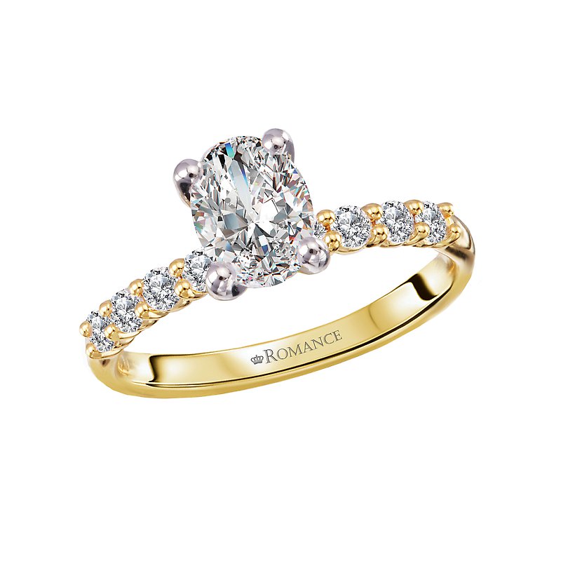 Orbelle 14K Yellow Gold Oval Diamond Engagement Ring