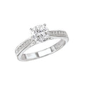 Glemera Petite 14K White Gold Diamond Semi-Mount Engagement Ring