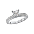 Bandora 14K White Gold Princess Cut Diamond Engagement Ring