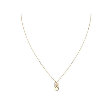 Luxora Italian 14kt Gold Heart Necklace with Pearl Charm