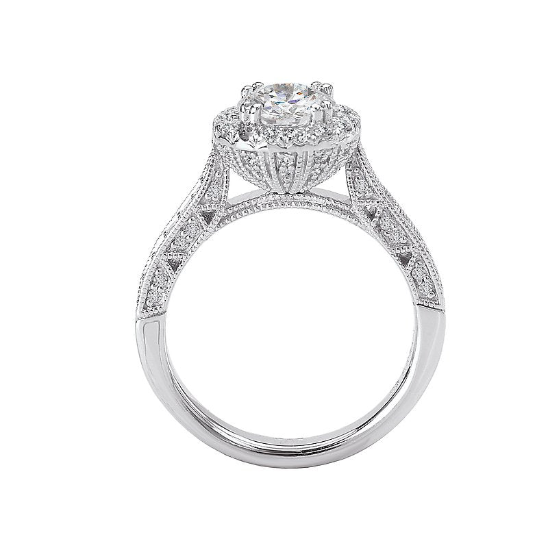 Orbelle Halo Semi-Mount Diamond Ring | 14K White Gold