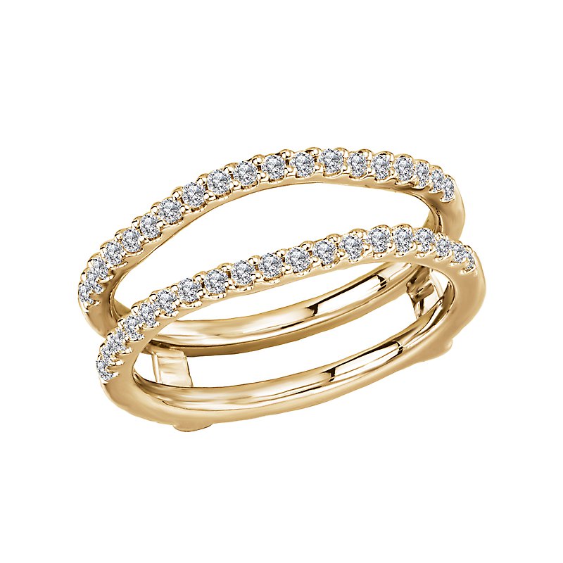 Glemera 14K Yellow Gold Diamond Wrap Guard Ring