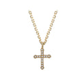 Luxora 14K Yellow Gold Diamond Cross Pendant