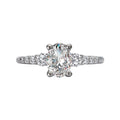 Bandora 14K White Gold Oval Lab Grown Diamond Semi-Mount Engagement Ring
