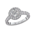 Orbelle Halo Semi-Mount Diamond Ring in 18K White Gold