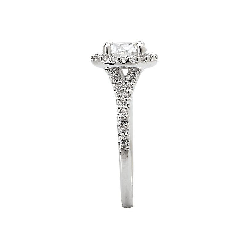 Orbelle Halo Semi-Mount Lab Grown Diamond Ring in 14K White Gold