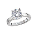 Orbelle Diamond Semi-Mount Hidden Halo Engagement Ring 14K White Gold 8.2mm Round