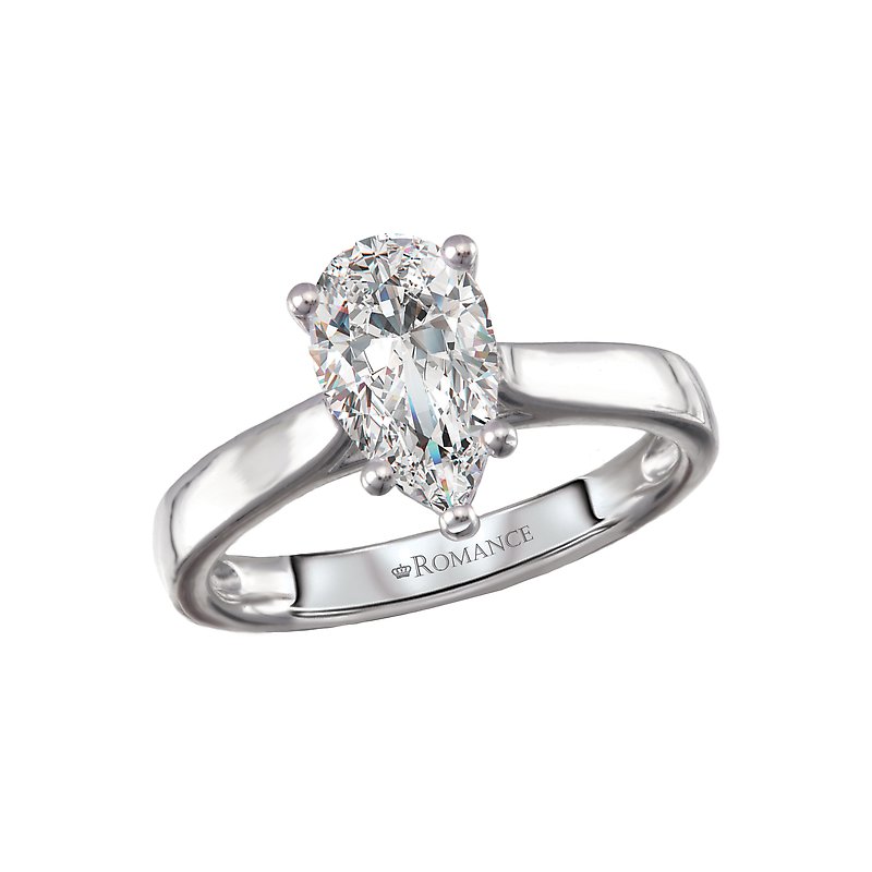 Orbelle Hidden Halo White Gold Diamond Engagement Ring