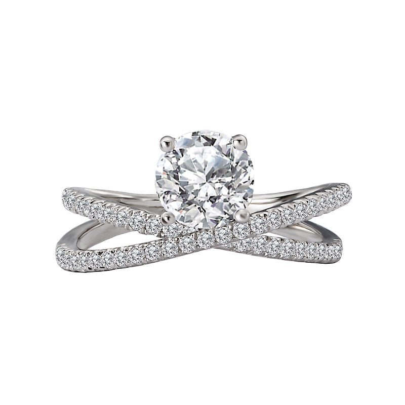 Orbelle Lab Grown Diamond Criss-Cross Semi-Mount Engagement Ring