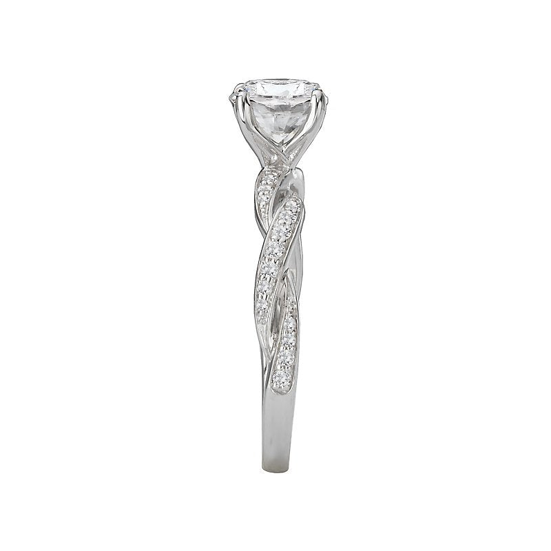 Bandora 14K White Gold Semi-Mount Diamond Ring with Lab Grown Diamond