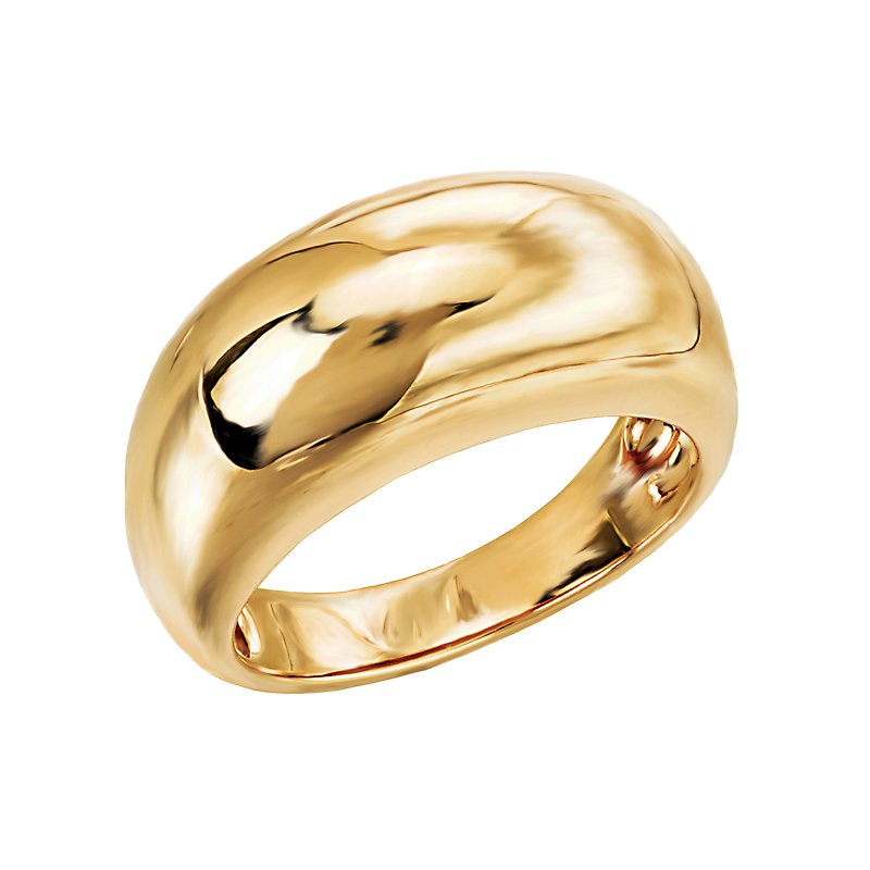 Luxora 14K Yellow Gold Dome Fashion Ring - Size 6