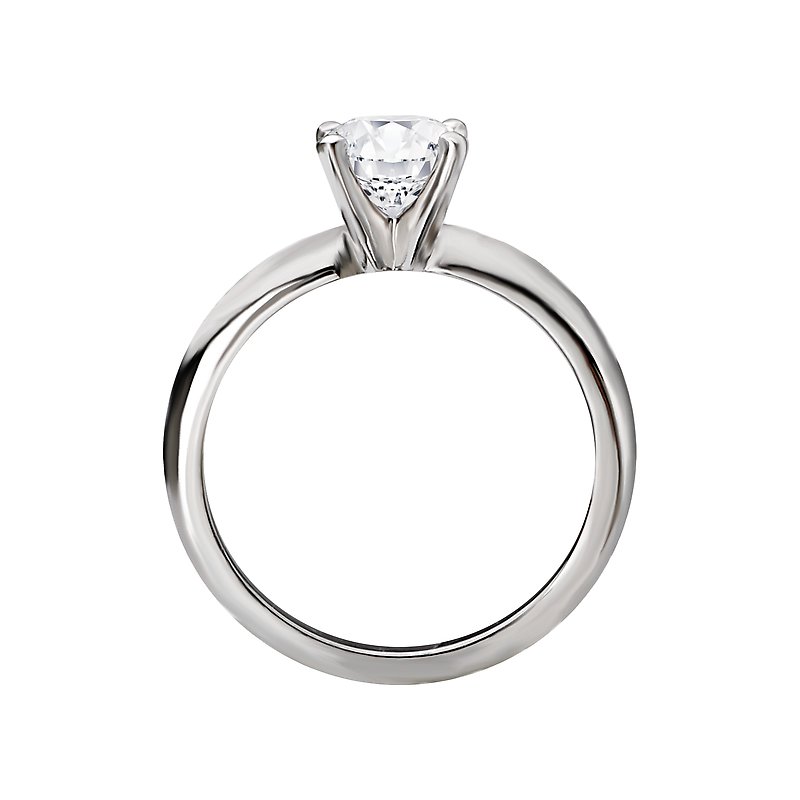Glemera Solitaire Diamond Ring | 14K White Gold Semi-Mount