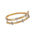 Luxora Ladies Fashion Diamond Bypass Bracelet in 14kt Yellow Gold