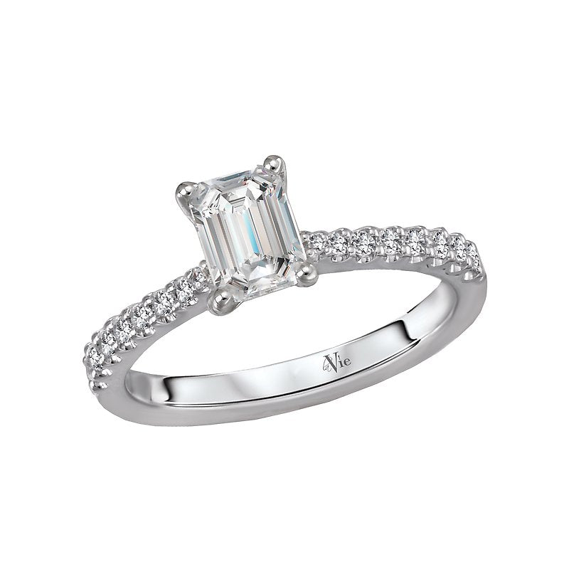 Glemera Bandora 14K White Gold Diamond Semi-Mount Engagement Ring