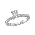 Glemera Bandora 14K White Gold Diamond Semi-Mount Engagement Ring