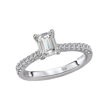 Glemera Bandora 14K White Gold Diamond Semi-Mount Engagement Ring