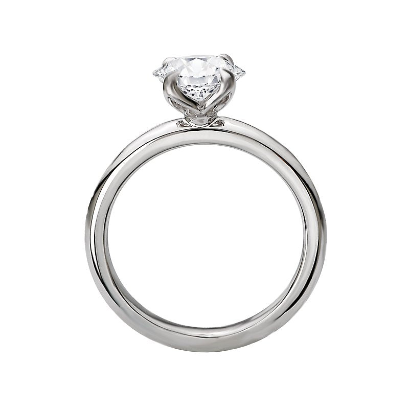 Aurenza Bandoras Solitaire Semi-Mount Diamond Ring | 14K White Gold