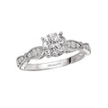 Orbelle 14K White Gold Bandora Engagement Semi-Mount Diamond Ring