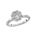 Orbelle Diamond Semi-Mount Halo Engagement Ring in 14K White Gold