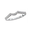 Orbelle Diamond Curved Wedding Band in 14K White Gold