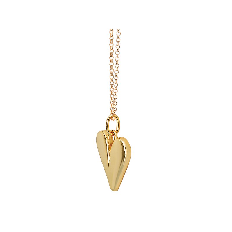 Chic Luxora 14K Yellow Gold Heart Pendant