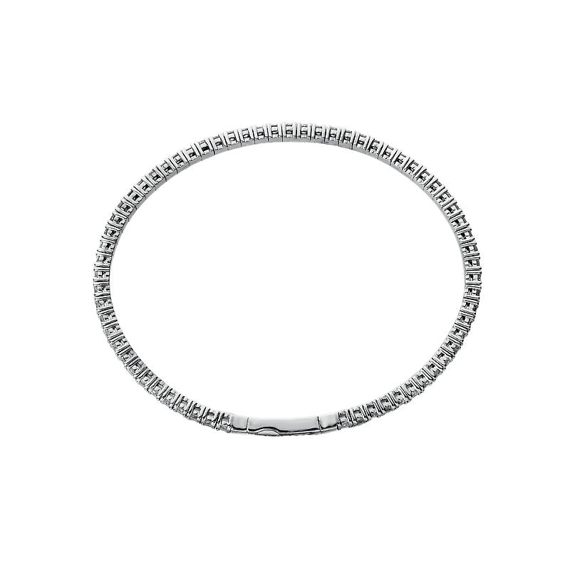 Luxora Ladies Fashion Diamond Bangle Bracelet | 14K White Gold