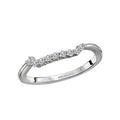 Orbelle 14K White Gold Curved Diamond Wedding Band - Nesting Style