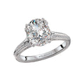 Orbelle Split Shank Semi-Mount Diamond Engagement Ring in 14K White Gold