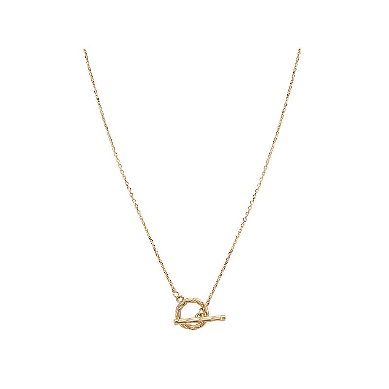 Luxora Italian 14kt Yellow Gold Rope Circle Necklace