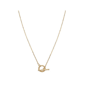 Luxora Italian 14kt Yellow Gold Rope Circle Necklace