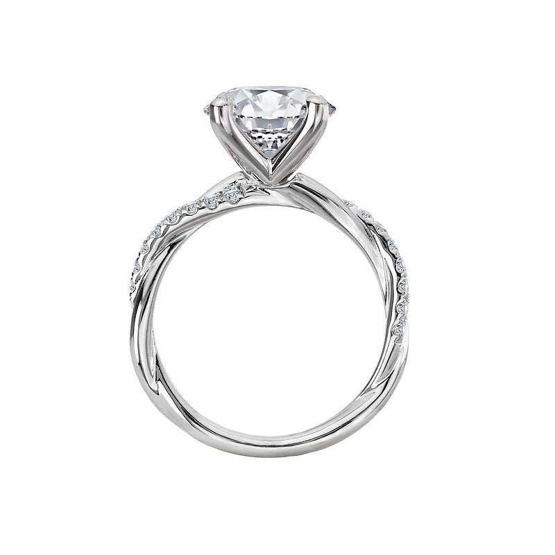 Bandora 14K White Gold Twisted Diamond Semi-Mount Engagement Ring