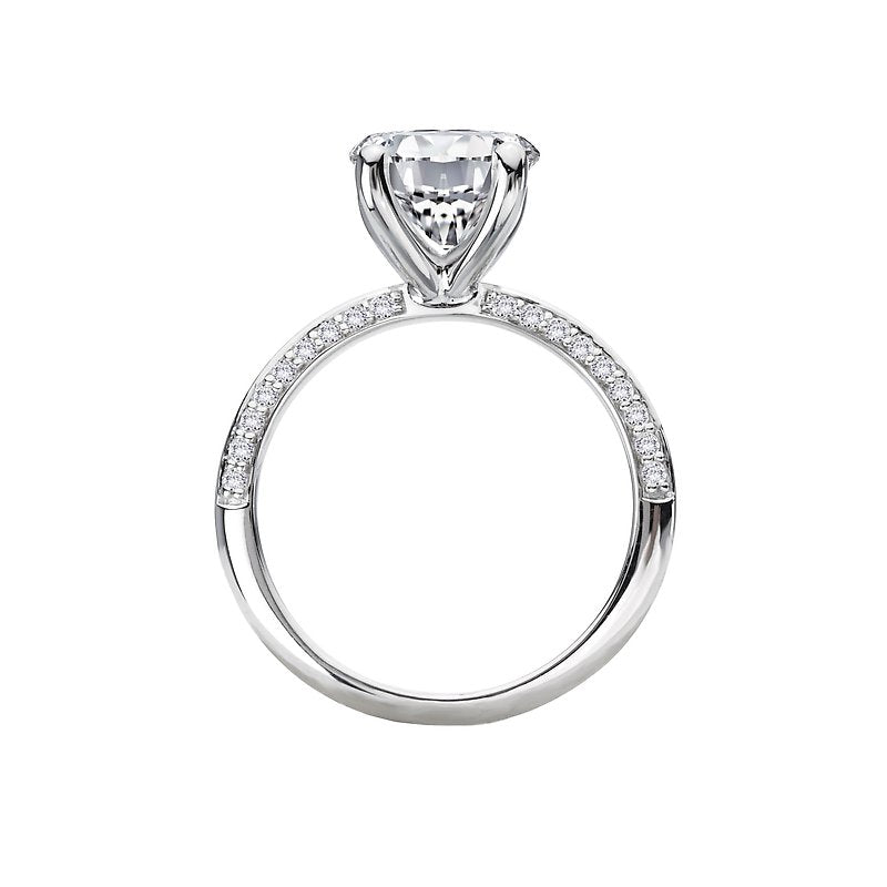 Orbelle Knife Edge White Gold Diamond Engagement Ring Semi-Mount