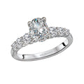 Orbelle Lab Grown Oval Diamond Engagement Ring in 14K White Gold