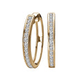 Luxora 14K Yellow Gold Round Diamond Hoop Earrings (D 1.0 carat total weight)