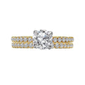 Orbelle Yellow Gold Lab Grown Diamond Semi Mount Engagement Ring