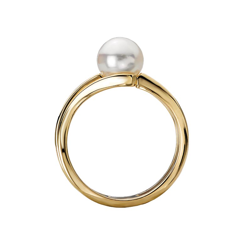 Luxora Classic 14K Yellow Gold Freshwater Pearl Fashion Ring