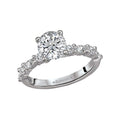 Bandora 14K White Gold Semi-Mount Diamond Ring with Lab Grown Diamonds
